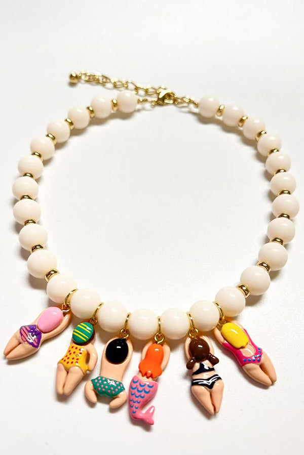 Versatile Cute Swimmer Beaded Necklace