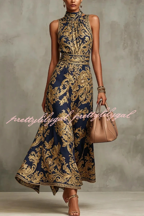 vintage gold dress Vintage Gold Embroidered Long Dress – prettylilygal