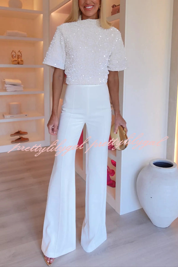 Invite Only High Waist Stretch Flared Pants