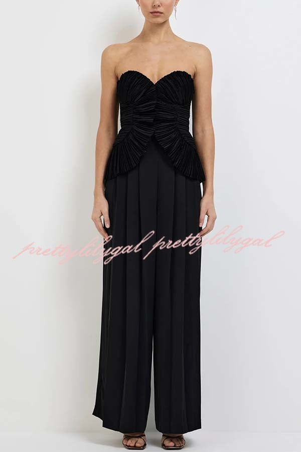 Show Exquisiteness High Rise Pleated Wide Leg Pants
