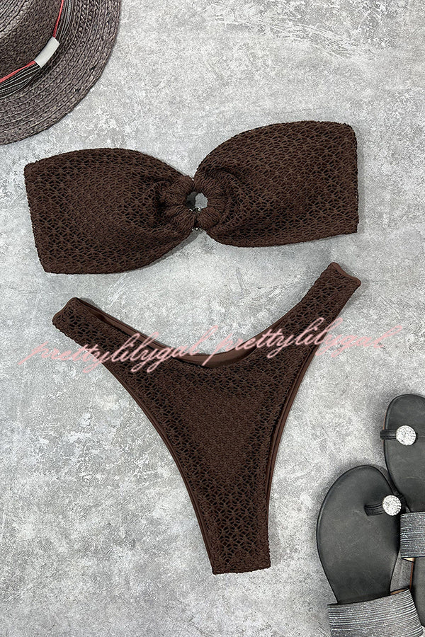 Interesting Ring Cutout Bandeau Bikini