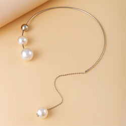 Simple Geometric Personality Round Bead Clavicle Chain