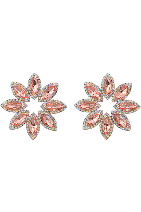 Diamond Floral Earrings