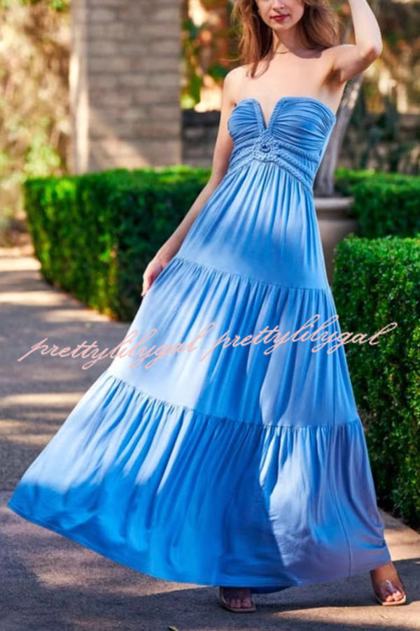 Sexy Sleeveless Off-shoulder Braided Elegant Maxi Dress