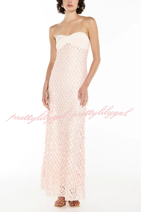 Fashionable Sequined Sexy Off-shoulder Backless Slim Maxi Dress