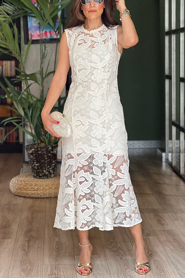 lace fishtail midi dress Nude Fishtail Hem Lace Midi Dress AX Paris