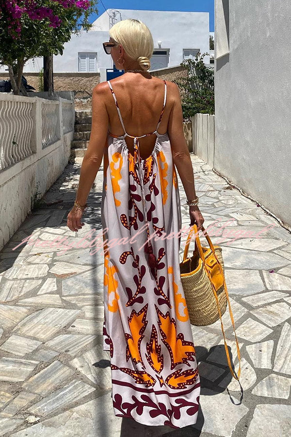 Sunday’s Color Palette Ethnic Printed Loose Cami Maxi Dress