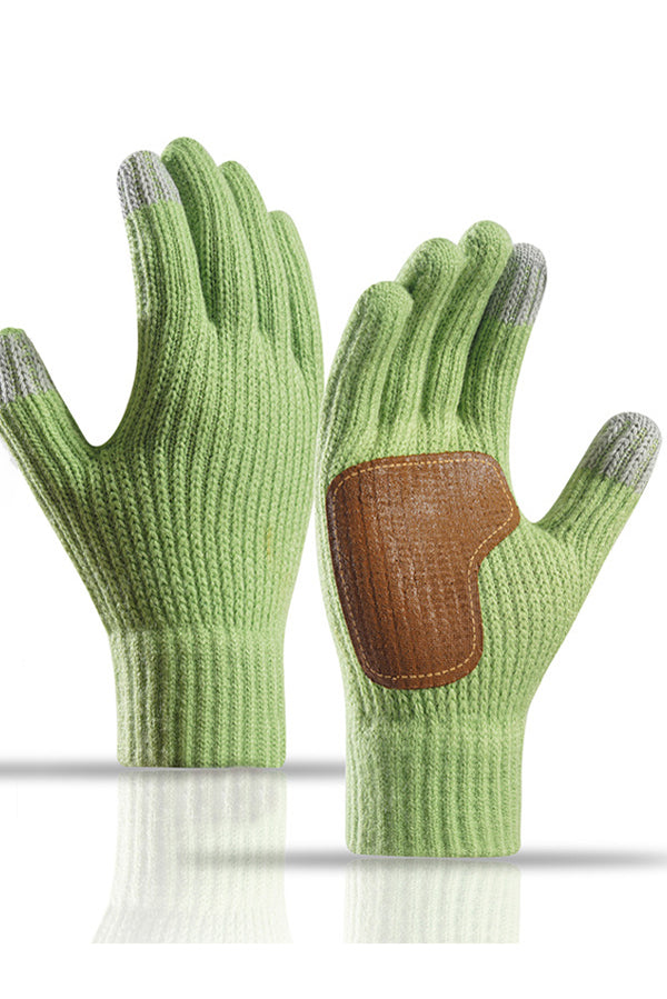 Outdoor Cycling Non-slip and Cold-proof Knitted Touchscreen Gloves