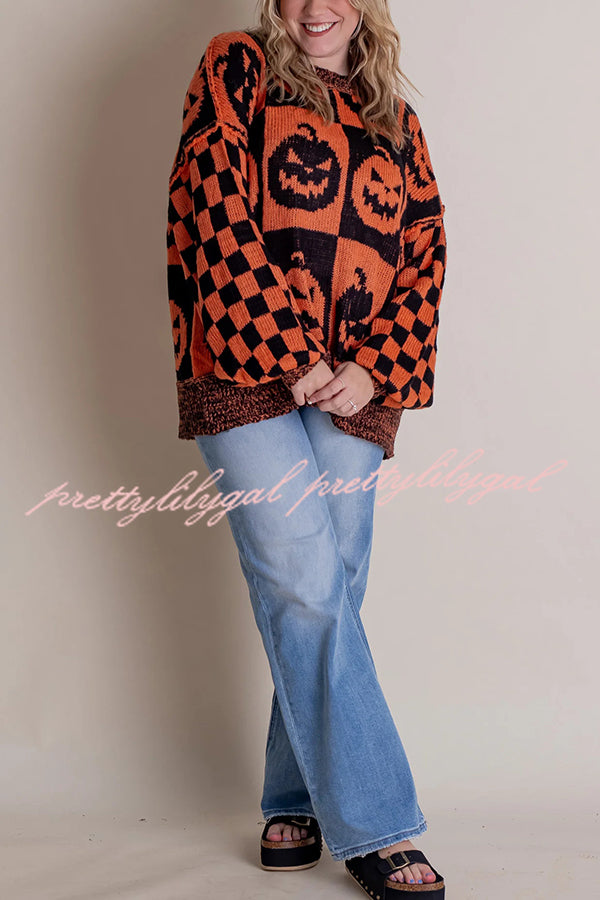 Halloween Casual Loose Crew Neck Sweater