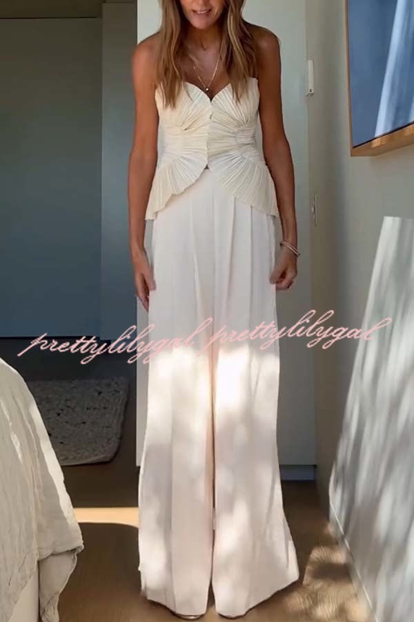 Show Exquisiteness High Rise Pleated Wide Leg Pants