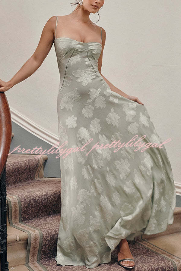 Fashion Sexy Suspenders See-through Holiday Slim Maxi Dress