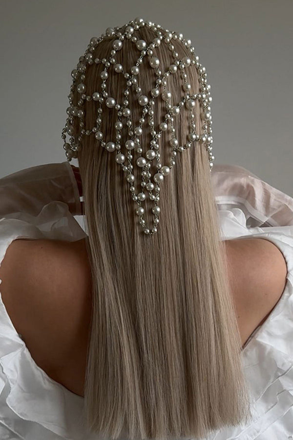 Fashionable Mesh Pearl Beaded Hair Accessories