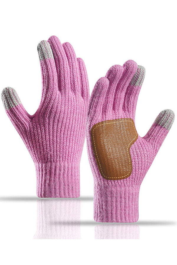 Outdoor Cycling Non-slip and Cold-proof Knitted Touchscreen Gloves