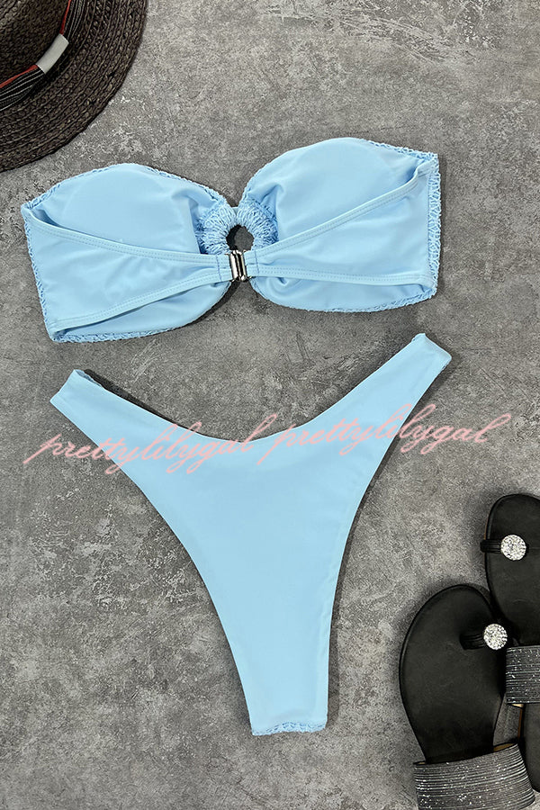 Interesting Ring Cutout Bandeau Bikini