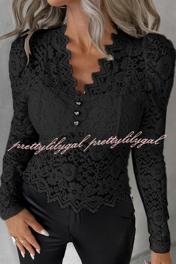 Solid Color Lace Sexy V-neck Bottoming Slim Fit Top