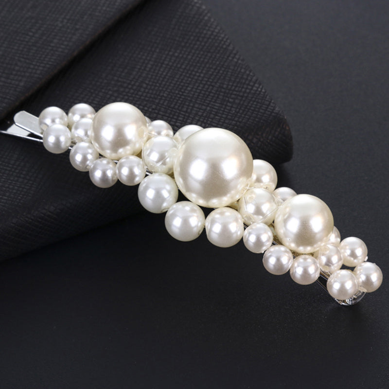 Vintage Handmade Pearl Beaded Clip