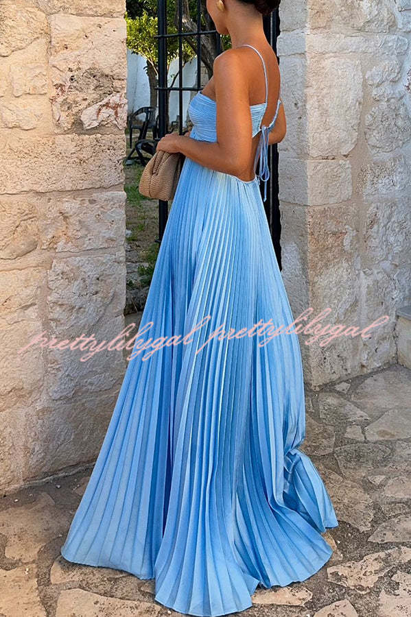 satin pleated cut out maxi dress Take My Breath Away Satin Pleated Maxi In Kelly Green