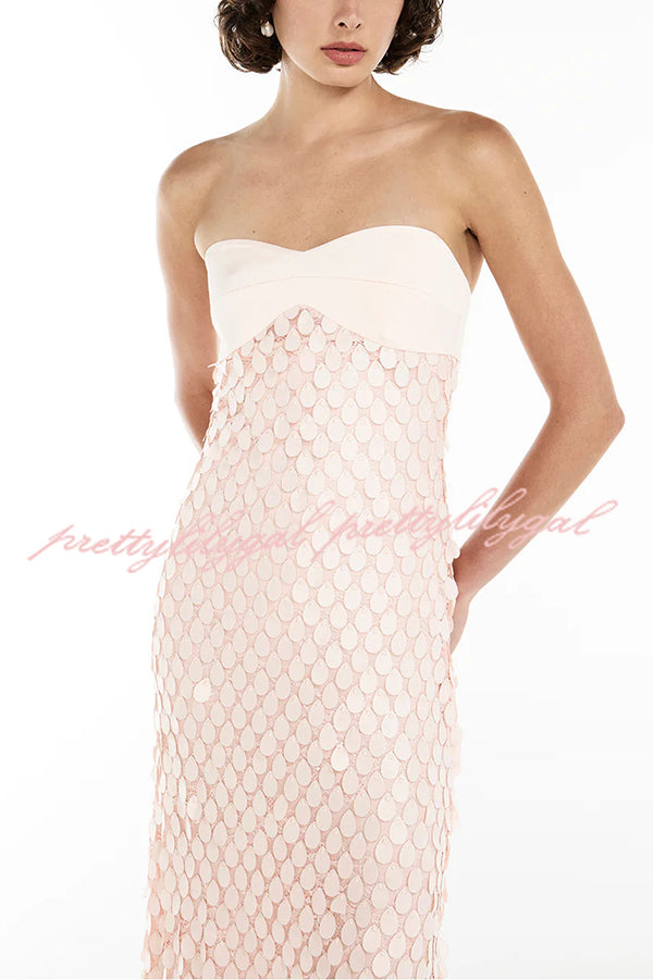 Fashionable Sequined Sexy Off-shoulder Backless Slim Maxi Dress