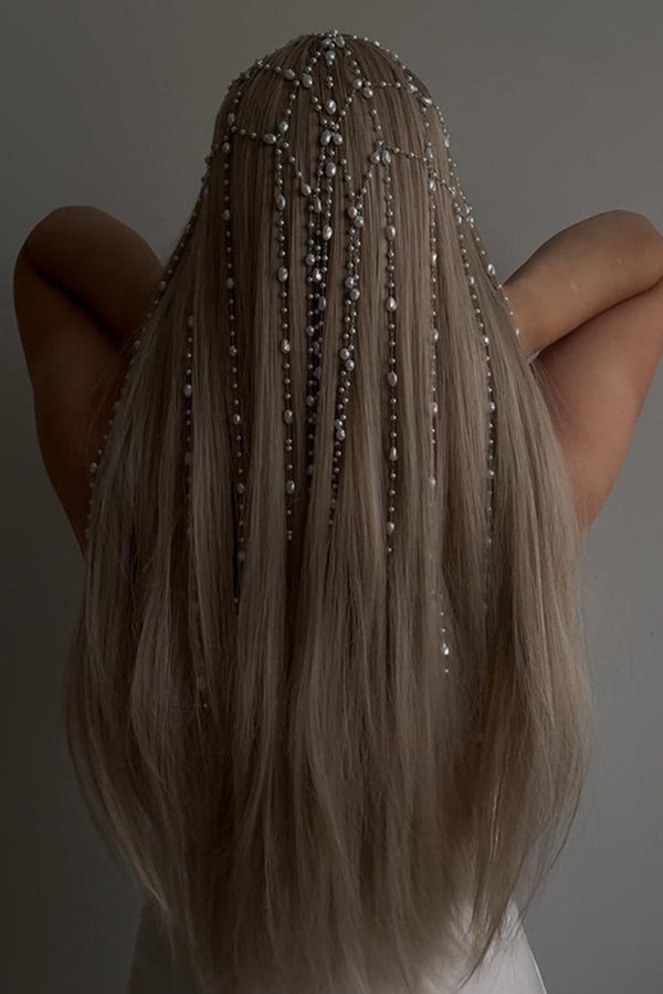 Fashionable Mesh Pearl Tassel Headband