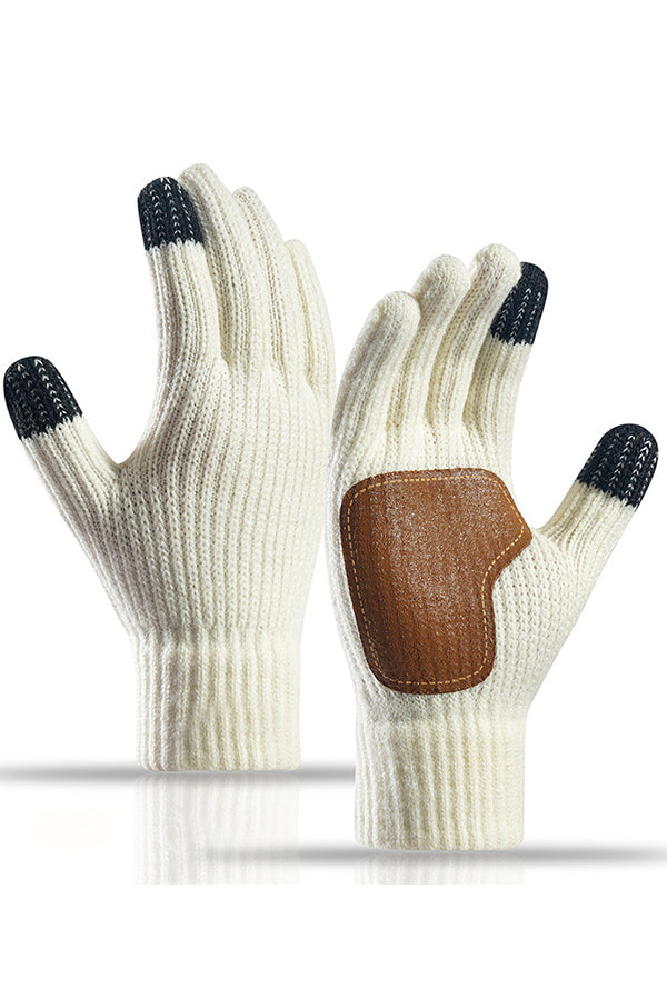 Outdoor Cycling Non-slip and Cold-proof Knitted Touchscreen Gloves