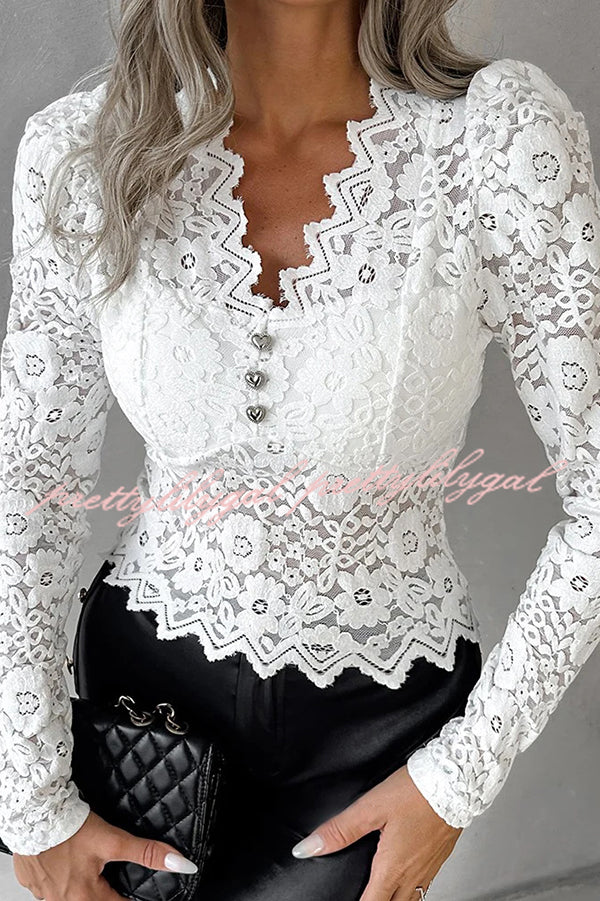 Solid Color Lace Sexy V-neck Bottoming Slim Fit Top