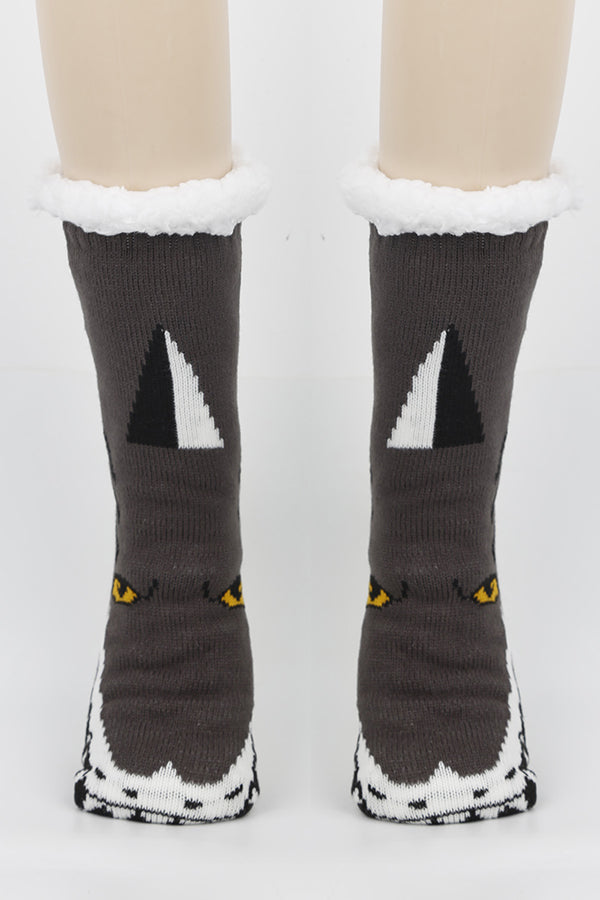 Cute Animal Thick Fleece Floor Socks