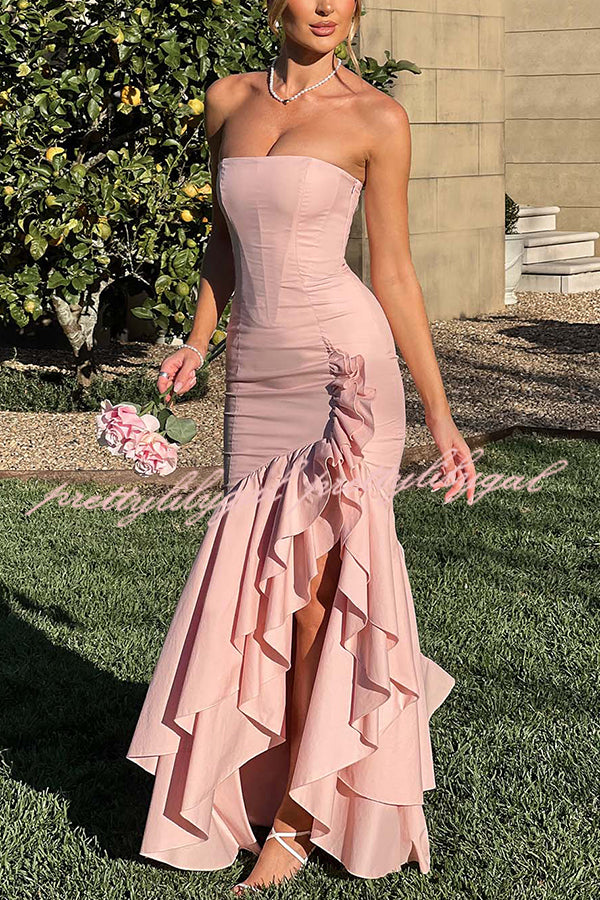 Sexy Off-Shoulder Slim Fit Irregular Hem Maxi Dress Sexy Off-Shoulder Slim Fit Irregular Hem Maxi Dress