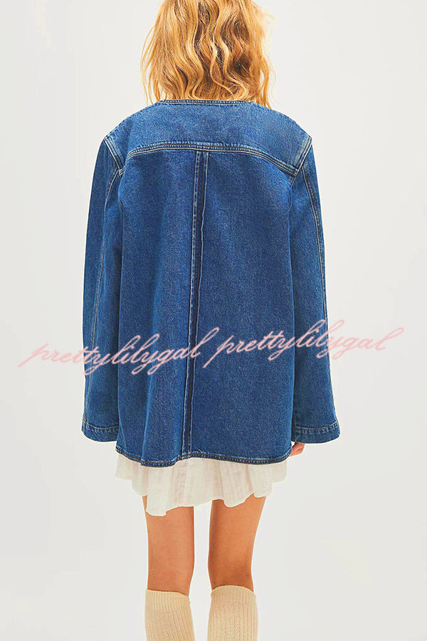 Fashionable Retro Casual Loose Denim Jacket