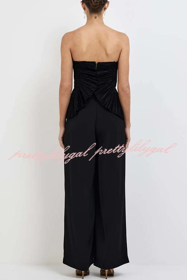 Show Exquisiteness High Rise Pleated Wide Leg Pants