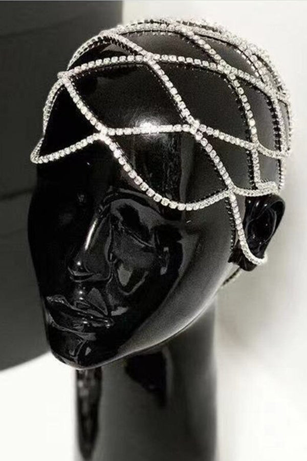 Rhinestone Tassel Mesh Headband