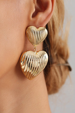 Double Heart Temperament Light Luxury Retro Earrings