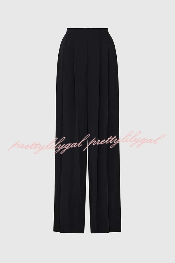 Show Exquisiteness High Rise Pleated Wide Leg Pants