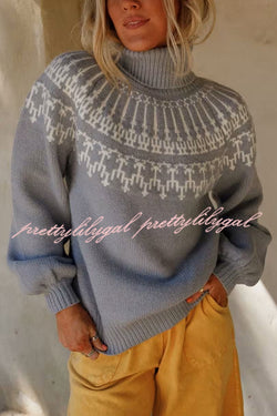 Christmas Thickened Turtleneck Long Sleeve Knitted Sweater