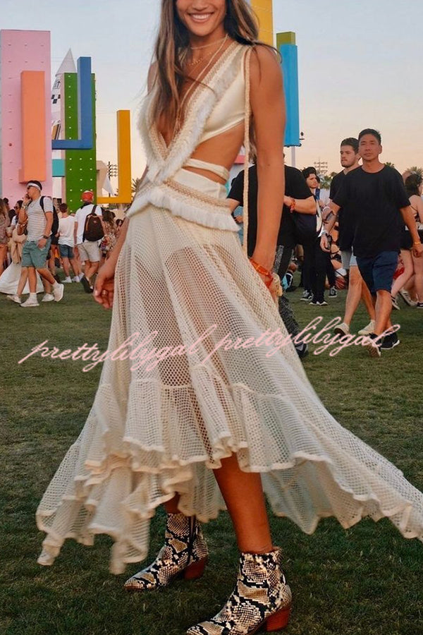 Sexy See-through Mesh Lace Resort Beach Skirt – prettylilygal