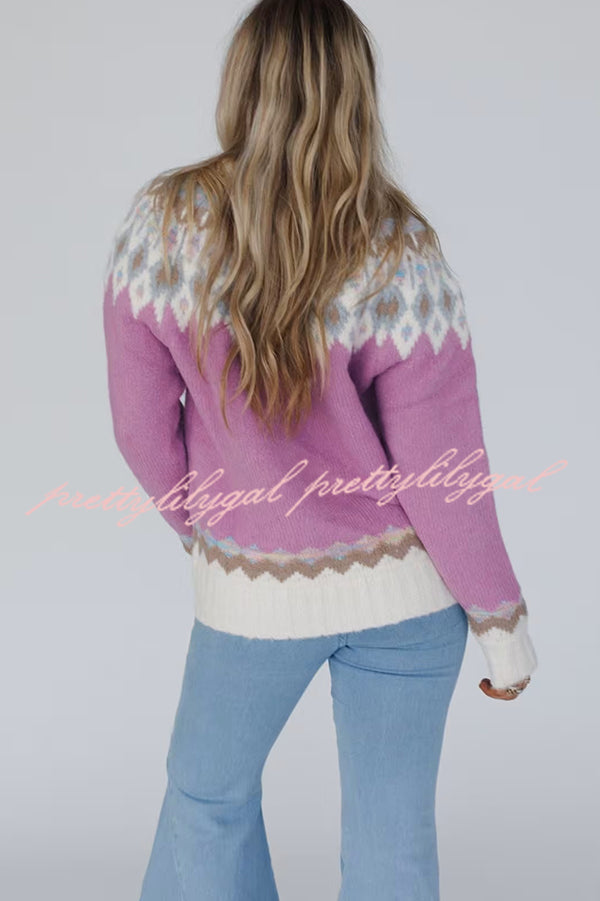 Christmas Thickened Round Neck Long Sleeve Knitted Sweater