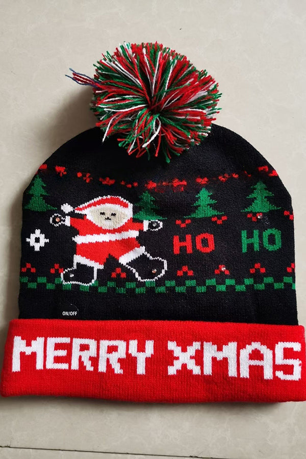 Christmas LED Light Knitted Hat