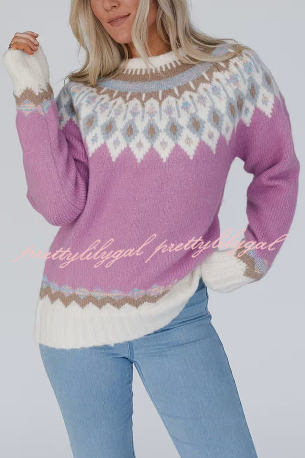 Christmas Thickened Round Neck Long Sleeve Knitted Sweater