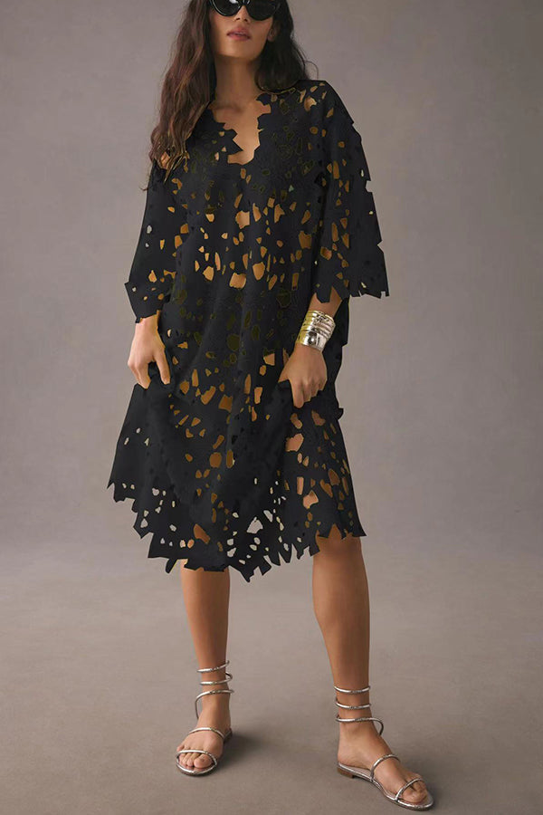 I Belong Here Floral Eyelet Lace Cover Up Beach Midi Dress – prettylilygal