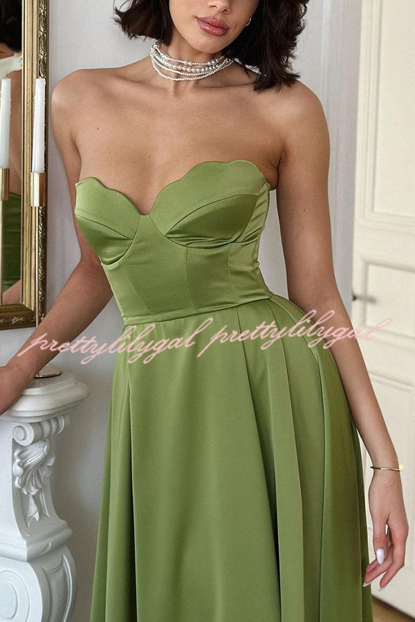 Solid Color Off-shoulder Sleeveless Slim Sexy Midi Dress