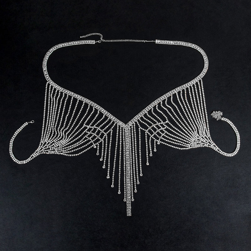 Sexy Backless Handmade Rhinestone Bra