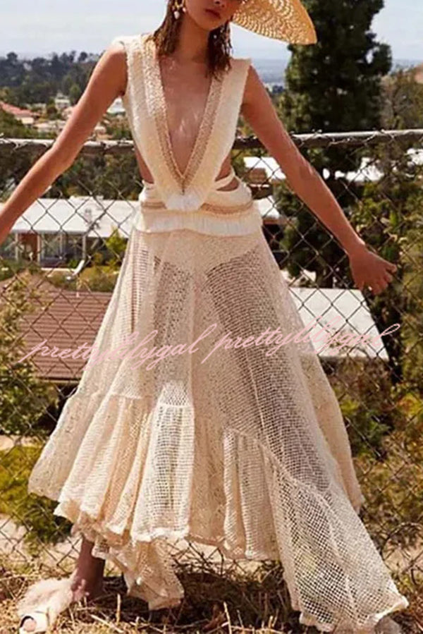 Sexy See-through Mesh Lace Resort Beach Skirt – prettylilygal
