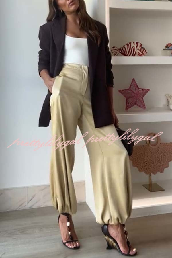 City Phantom Button Up Long Sleeve Lapel Loose Blazer