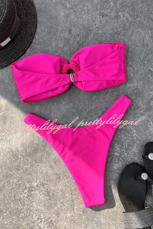 Interesting Ring Cutout Bandeau Bikini