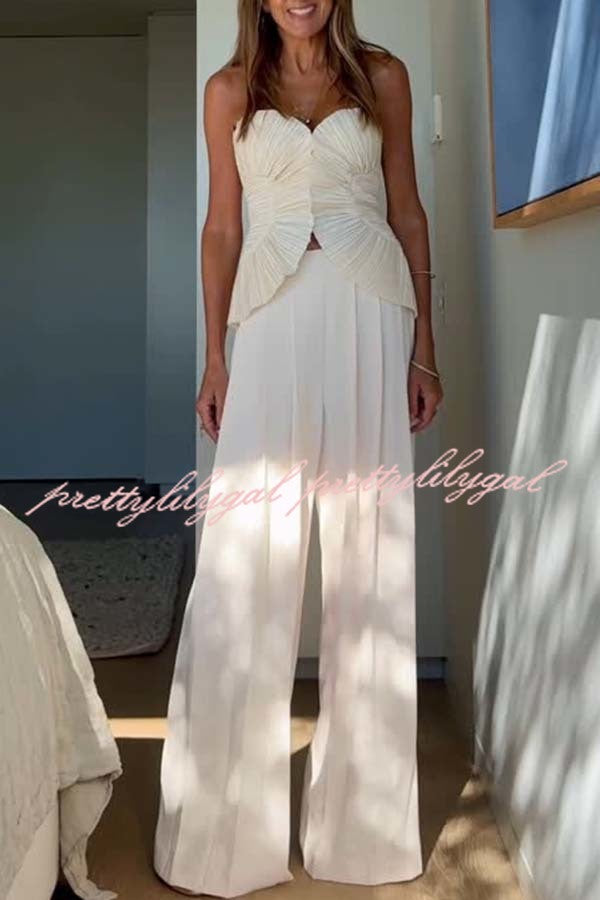 Show Exquisiteness High Rise Pleated Wide Leg Pants