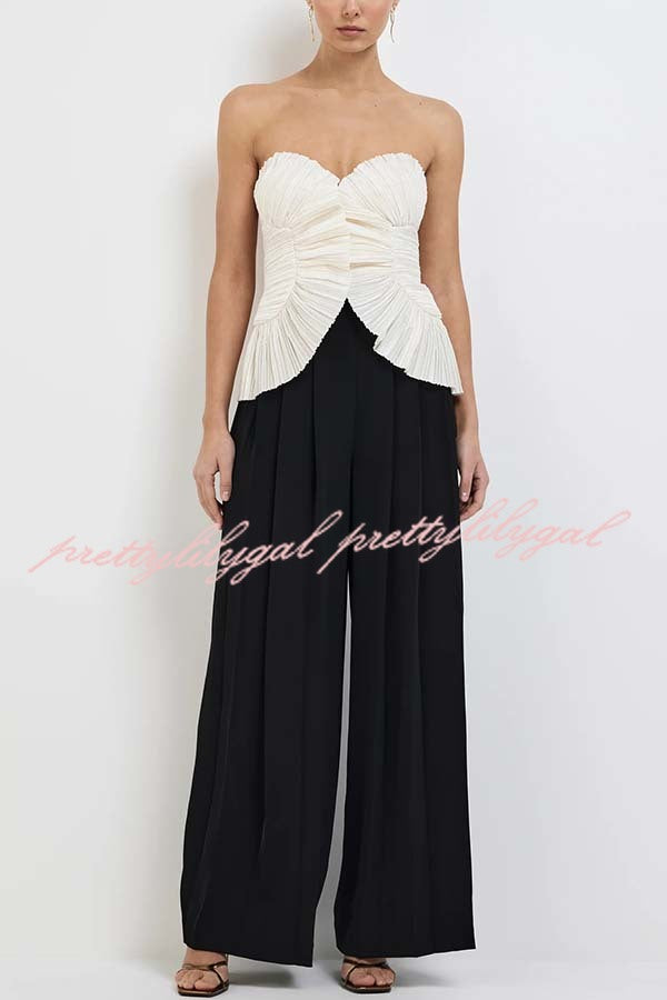 Show Exquisiteness High Rise Pleated Wide Leg Pants