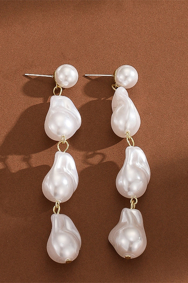 Dreamy Gem Pearl Drop Earrings