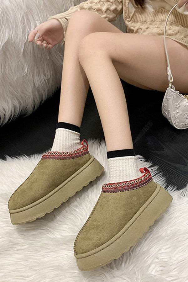 Warm Thick Sole Heelless Cotton Shoes