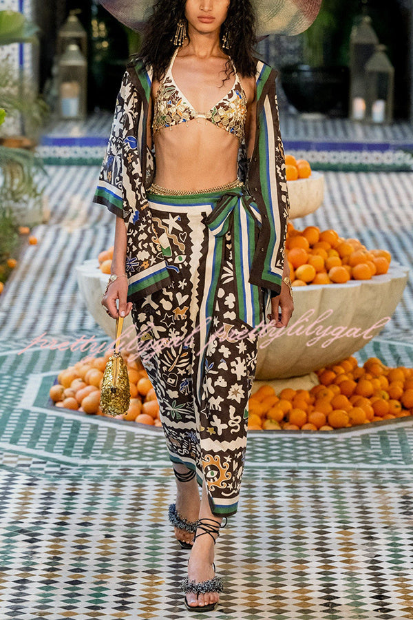 moroccan shirt dress Moroccan Oversized Printed Shirt Dress Set – prettylilygal