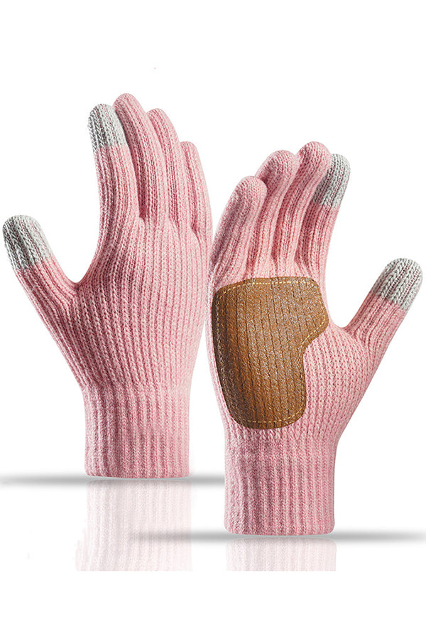Outdoor Cycling Non-slip and Cold-proof Knitted Touchscreen Gloves