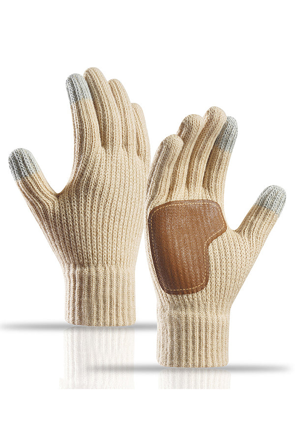 Outdoor Cycling Non-slip and Cold-proof Knitted Touchscreen Gloves